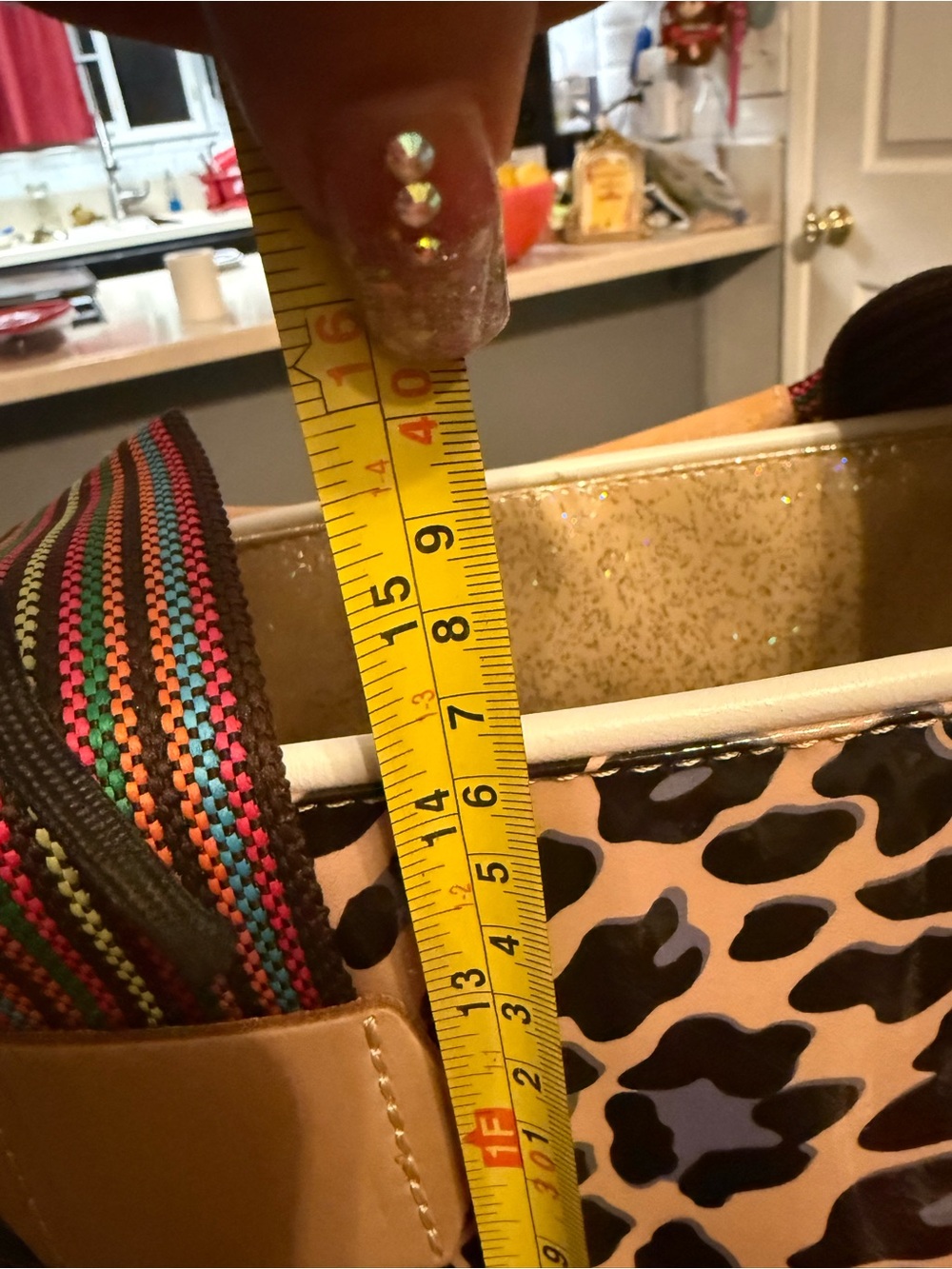 Consuela Leopard Print Tote with Multicolor Straps *Brand New* 14” and 14 1/2W - Picture 14 of 16